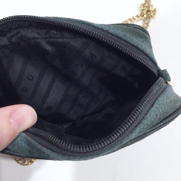 Vintage green suede Picard chain strap bag - Picture 6 of 6